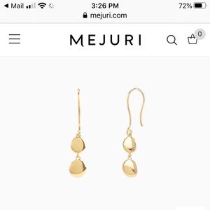 Mejuri earrings dots new in box. Gold vermeil